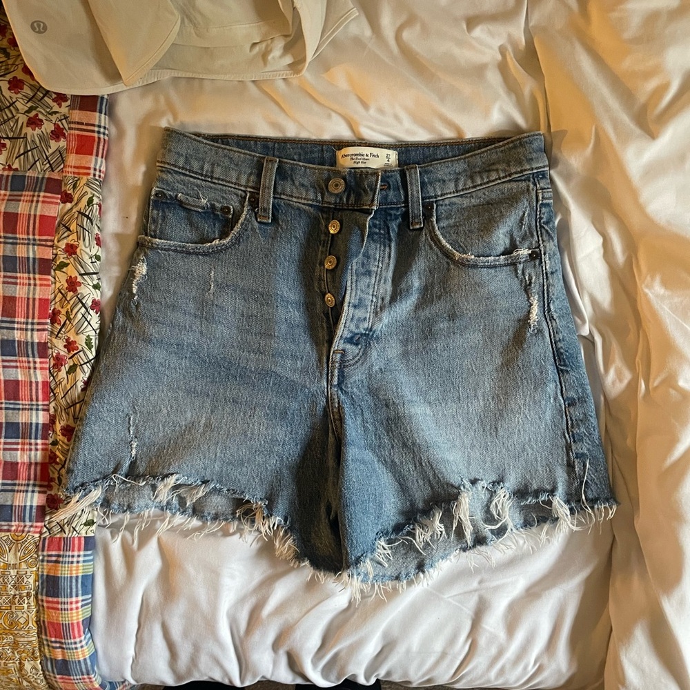 Abercrombie Denim Jean Dad Shorts Size 4/27
